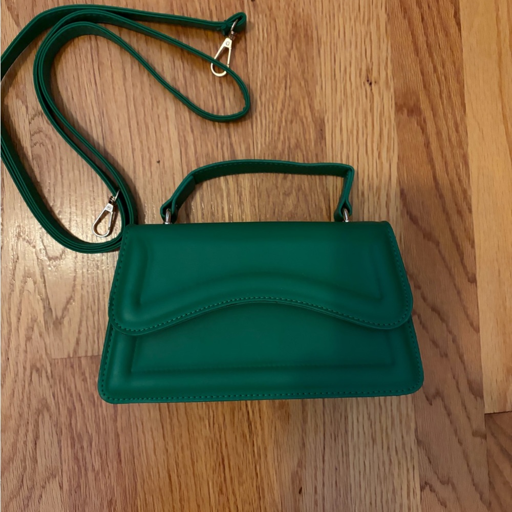 Green Purse with removable strap